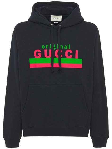 gucci hoodie herren schwarz|gucci hoodie original price.